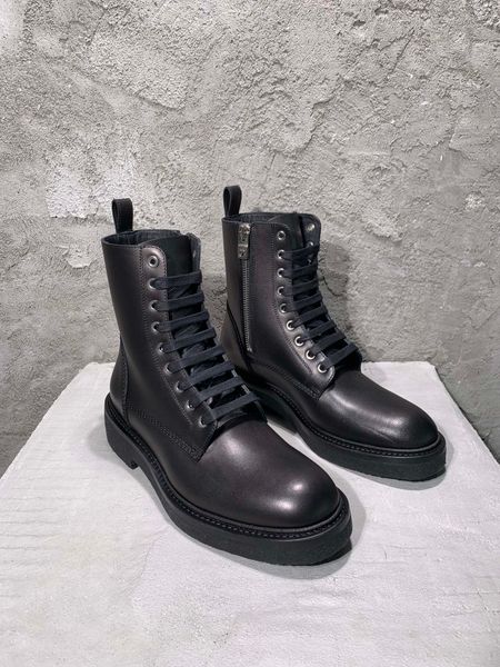 

men boots smooth leather winter shoes ~ black mens designer boots eu size 36-45