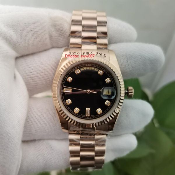 

elling wristwatches 36mm 126333 black dial asia 2813 movement automatic mens ladies men's watch watches, Slivery;brown