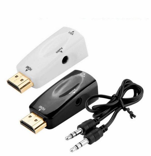 

audio cables & connectors 100pcs/lot*mini to vga male and with 3.5mm jack cable video converter adapter for pc lapdvd