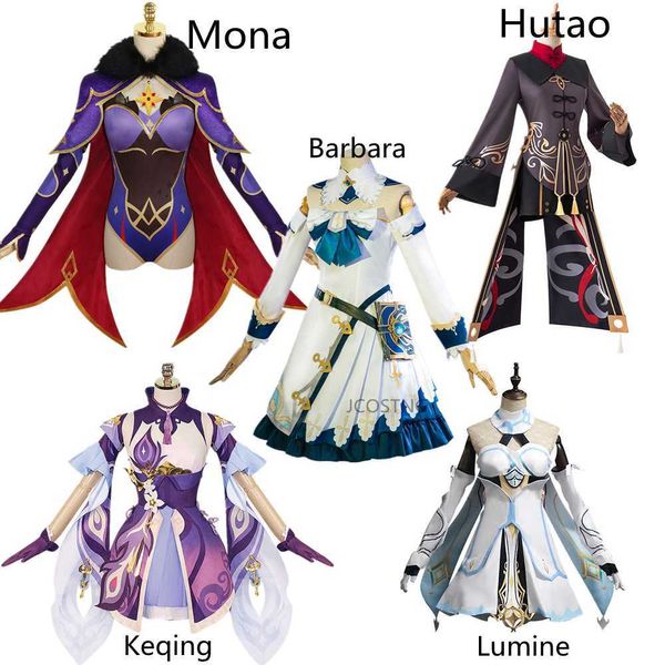 Game Genshin Impact Lumine Barbara Keqing Hutao Cosplay Fantas