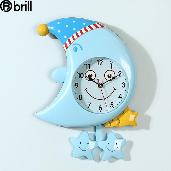 

cartoon creative wall clock bedroom modern design for children decoration small mushroom 50 clocks