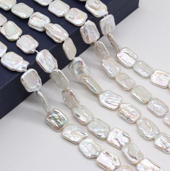 

other natural freshwater pearl beads irregular white square diy fashion jewelry making necklace bracelet 14x17mm