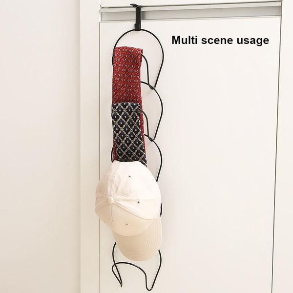 

Creative Door Hook Home Easy Wardrobe Closet Organizer Hat Holder Scarf Towel Round Storage Shelf Hooks & Rails