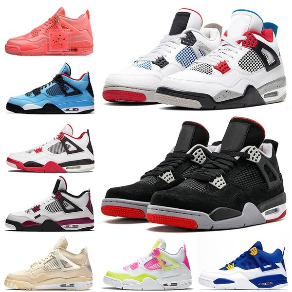 

jumpman 4 4s cool grey menswomens basketball shoes sail military blue new bred neon what the retro trainers sports sneakers size us 13