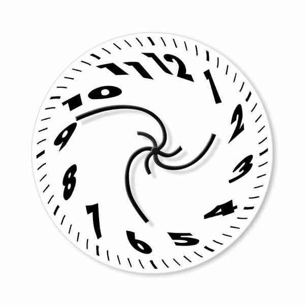 

wall clocks abstract twisted clock modern design non-ticking watch surrealist style distorted melting hands living room decor art