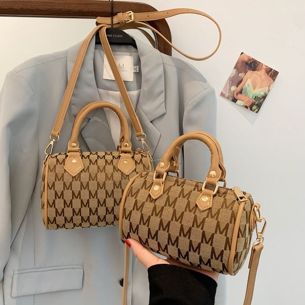 

luxury handbags female 2021 new trend fashion portable boston bag popular letter printed single shoulder messenger pillow bag
