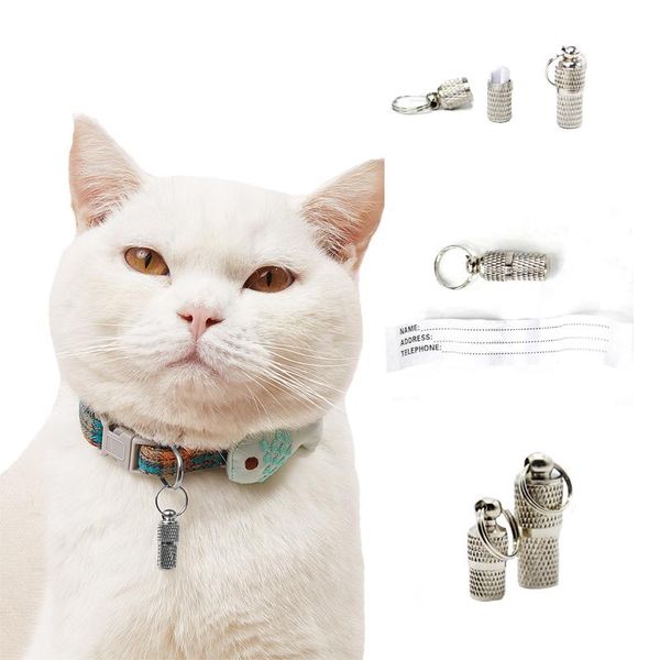 

cat carriers,crates & houses pet id card information storage pendant hollow design store dog address accessories
