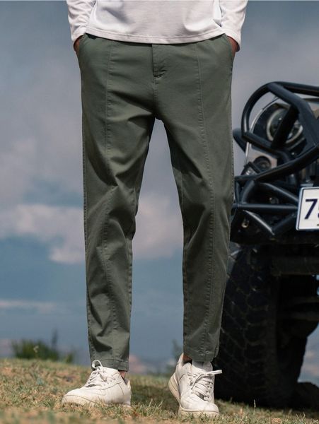 

men solid slant pocket pants i8pv#, Black