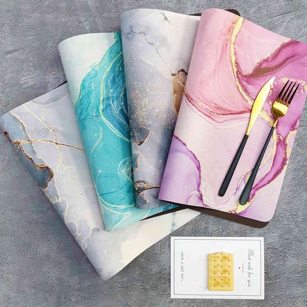 

leather dining mat pu leather thickened creative l exhibition printed advertising coaster