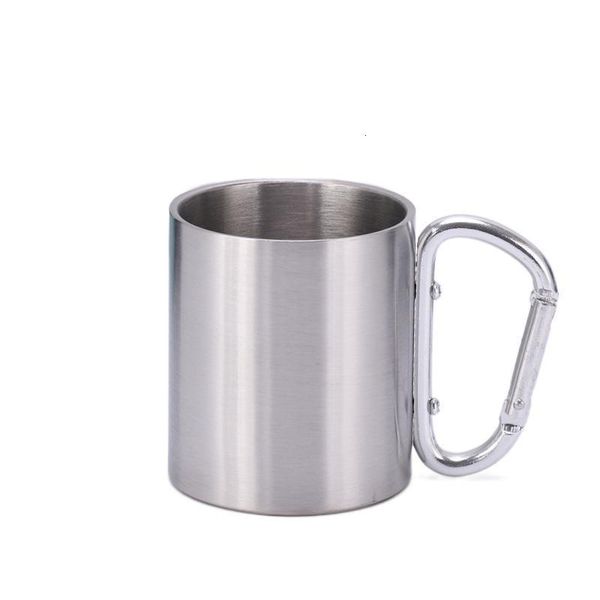 

flask flagon mountaineering cup 220ml double layer stainless steel mouth buckle