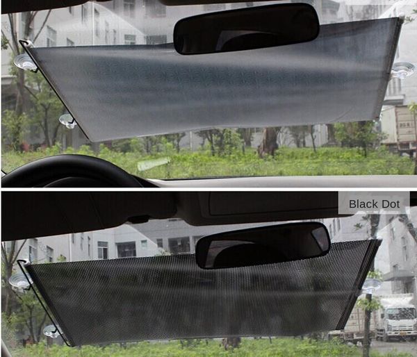 

car sunshade windshield curtains retractable heat insulation sunscreen anti-ultraviolet accessories black 50*125cm