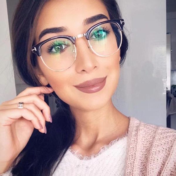 

fashion sunglasses frames quality retro-vintage eyebrow glasses frame imported plank metal square rim 56-20-145 for prescription gogg, Black