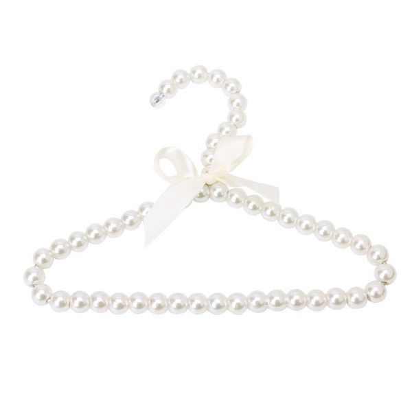 

hangers & racks plastic imitation pearl clothes hanger bow dress coat storage organizer dry rack