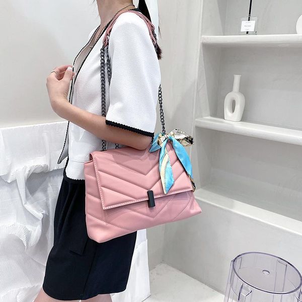 

evening bags luxury designer chains crossbody for women fashion solid color shoulder 2021 soft messenger totes