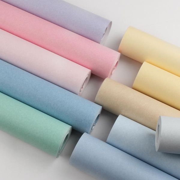 

wallpapers nordic modern simple plain color silk non-woven living room bedroom theme wallpaper for decor stickers