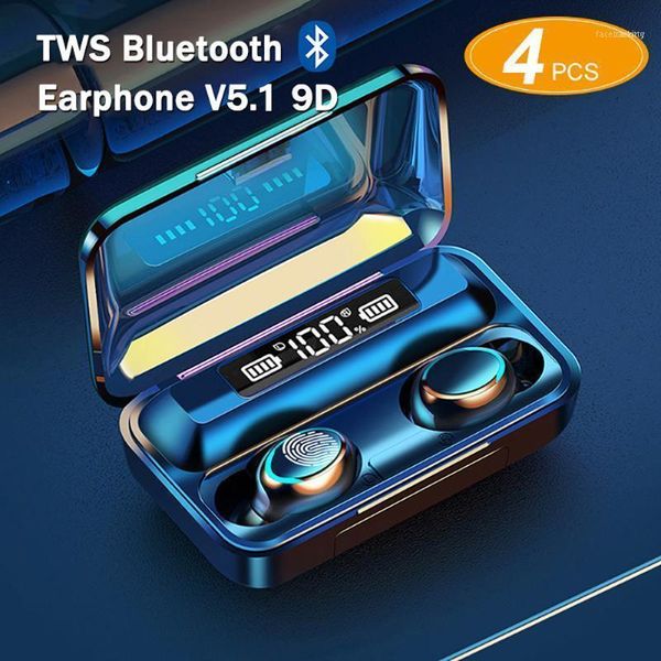 

true wireless bluetooth v5.1 touch earphone sport headphones stereo f9 waterproof headset with mic android11