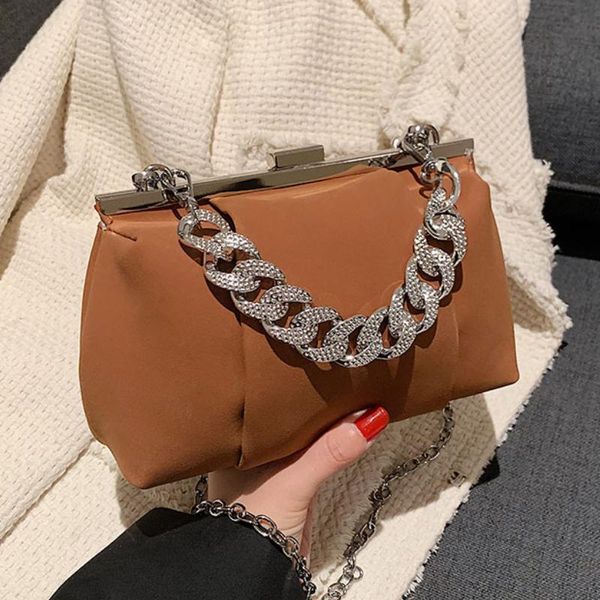 

evening bags leftside vintage square tote bag 2021 winter high-quality matte pu leather women's designer handbag pleated shoulder