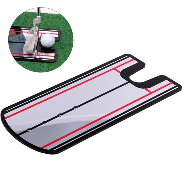 

golf training aids red putting mirror eye line acrylic aid practice accessories portable straight swing alignment equipment tool