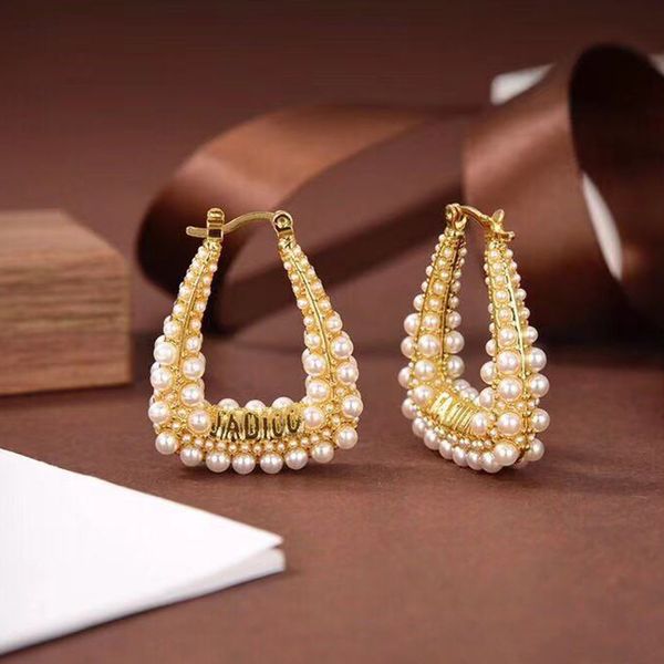 

2021 new designer 2021 new pearl earrings female net red s925 silver needle, Golden