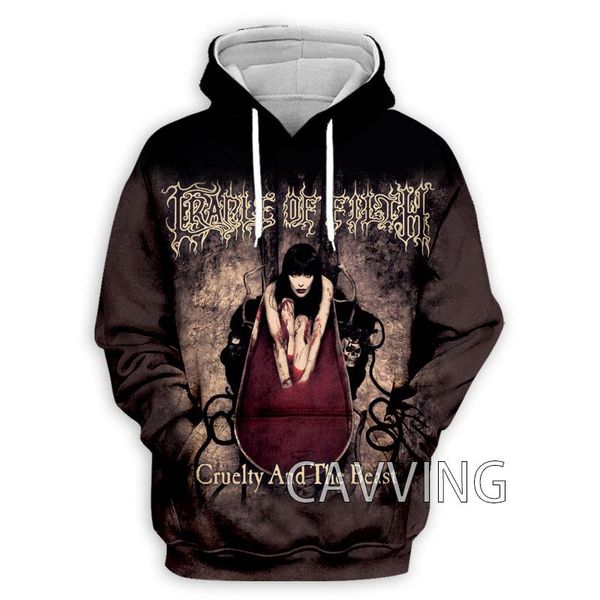 

men's hoodies & sweatshirts fashion women/men's 3d print cradle of filth hooded harajuku hoodie clothing h01, Black