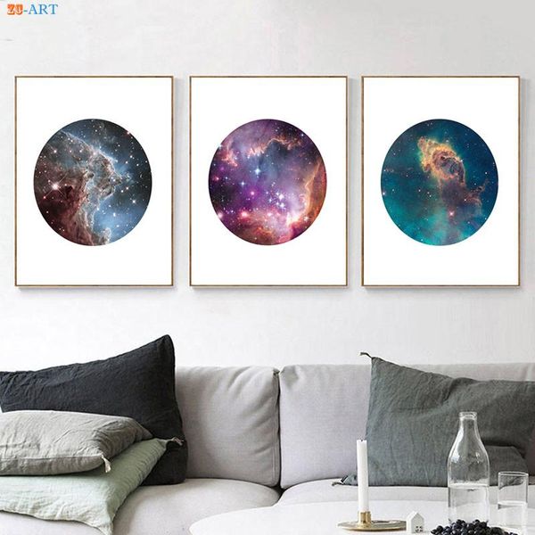 

paintings hubble telescope space prints galaxy universe poster canvas painting wall art pictures for living room home office decor