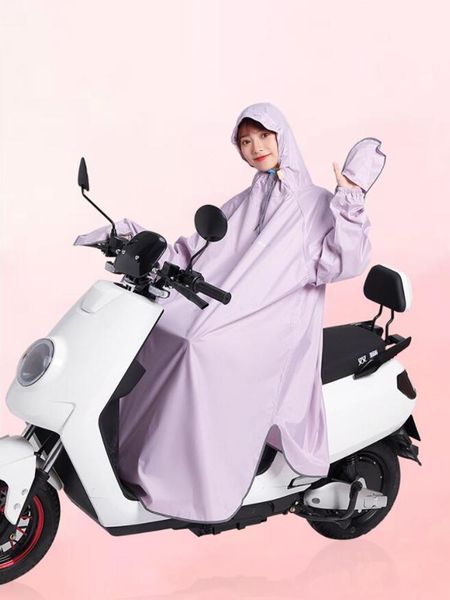 

raincoats long motorcycle raincoat biker waterproof battery car thickened rain poncho trench coat women outerwear camping face mask gift