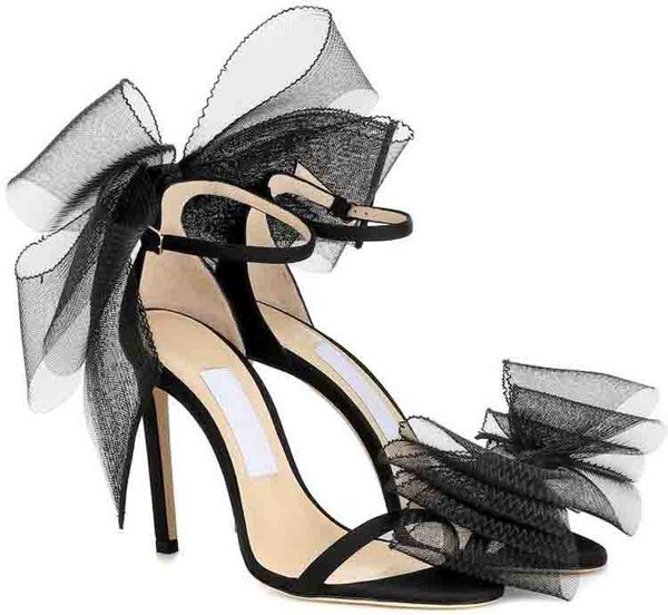 Sommer Aveline Sandalen Kleid Schuhe Damen Bug-Trimmstiletto Heels Party Hochzeit Braut Mode Marke Dame Pumps Schwarz, Weiß, Rot, Gold