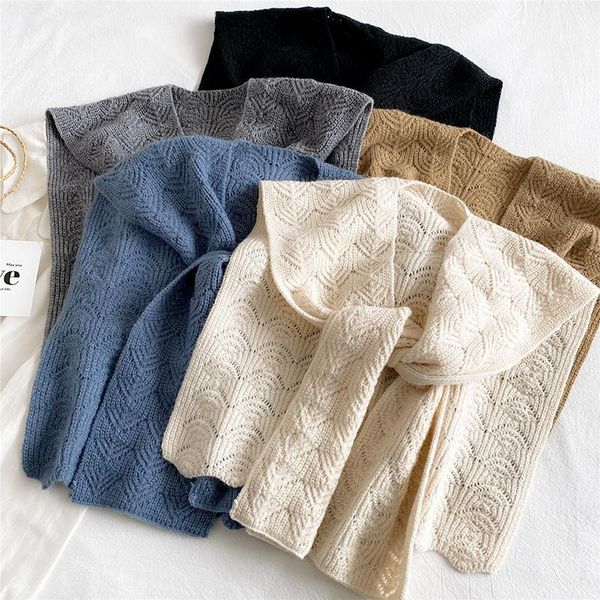 

scarves lady shawl echarpe winter scarf women pashmina warm autumn blanket shawls knitted cashmere imitation triangle towel, Blue;gray