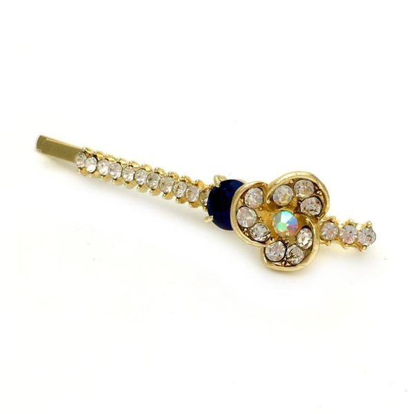 

hair clips & barrettes 6pcs women's headwear round zircon hairpins jewelry hairgrips line flower crystal rhinestone accessories, Golden;silver