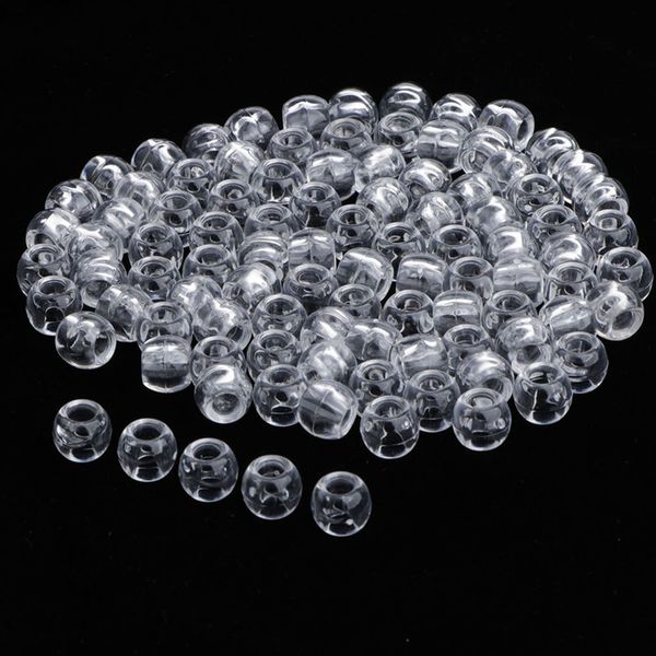 

100pcs 12mm resin hair beads microbeads big hole dreadlock antique dreads bead for jumbo braid dreadlocks hairs accessories 1379, Black