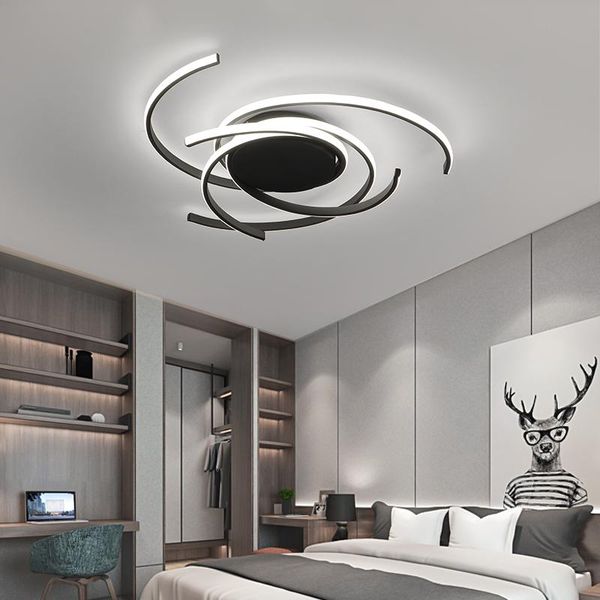 

ceiling lights creative modern led living room bedroom study balcony indoor lighting black white aluminum lamp fixture