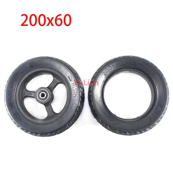 

motorcycle wheels & tires electric scooter 200x60 solid 8 inch non inflatable explosion proof tyres and hub/rim 200*60