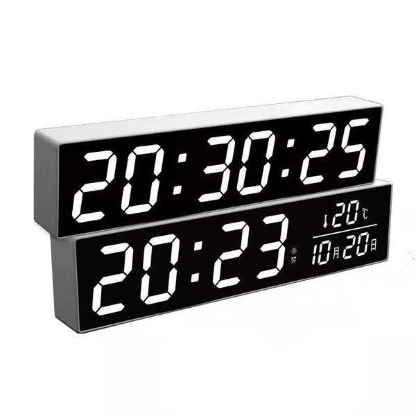 

desk & table clocks product led large-screen electronic clock, creative mirror plug-in alarm voice report square table,