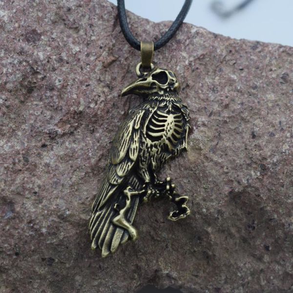 

chains 12pcs norse viking celtics crow skull raven necklace, Silver