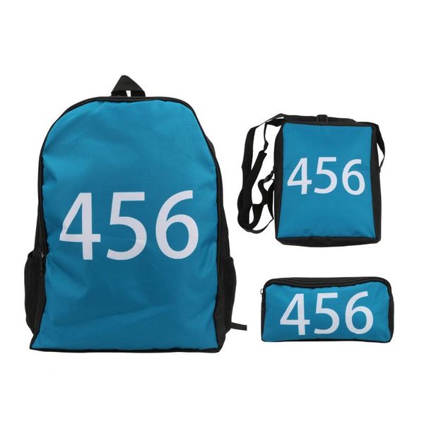 

storage bags 3d korean tv squid game same style student school bag 456 218 001waterproof backpack double-sided color printing sports
