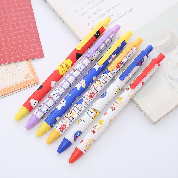 

gel pens 1pc animal series press pen, high-value cute student office stationery, signature black exam pen