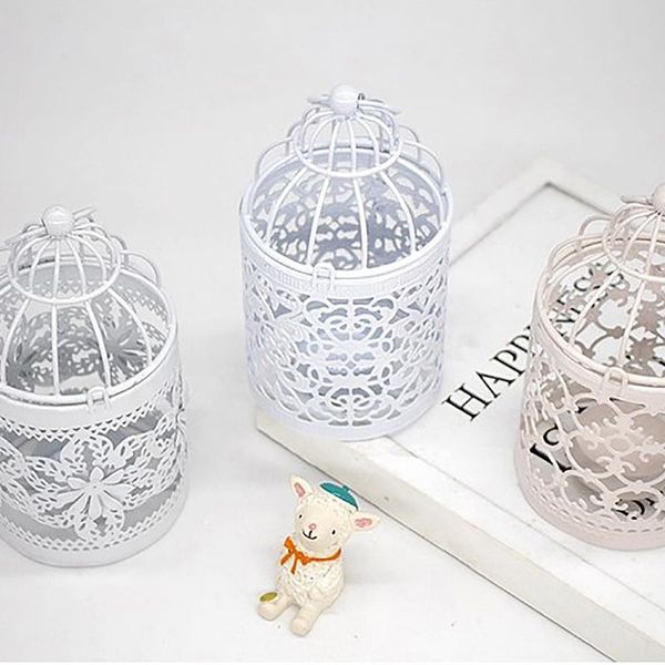 

candle holders 2021 wedding centerpieces decorative iron candlestick lantern decor crafts golden hollow metal pattern cylinder holder
