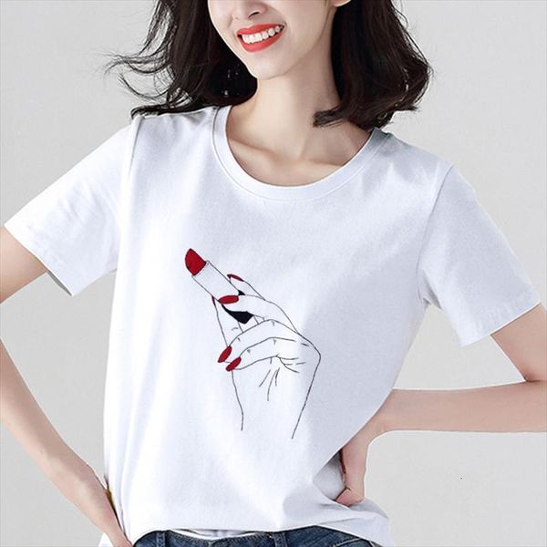 

and women summer hand men painted fashion womens printed personality harajuku thin section femme clothing, White;black