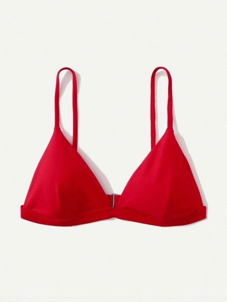 

solid triangle bikini o6nn#, White;black