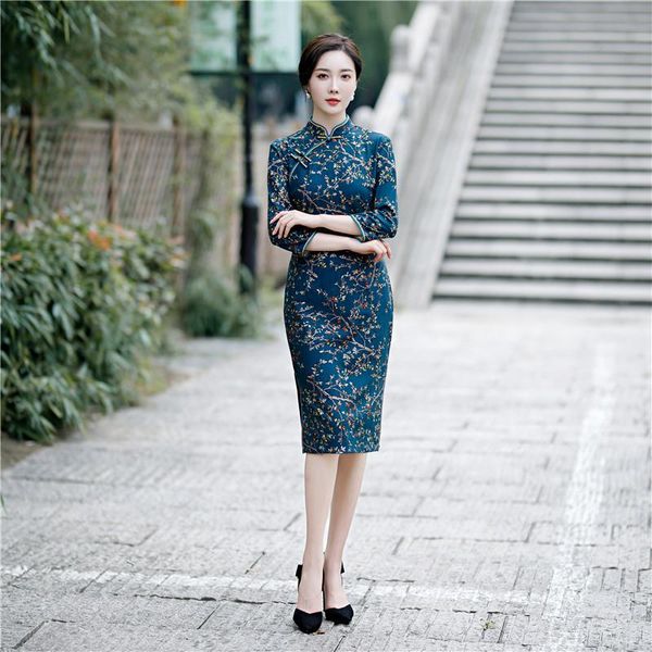 

ethnic clothing 2021 note chinese lingerie modern cheongsam traditional, Red