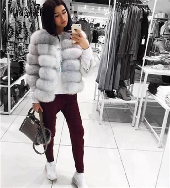 

women's fur & faux mink coats women winter fashion pink coat elegant thick warm outerwear fake woman jacket, Black
