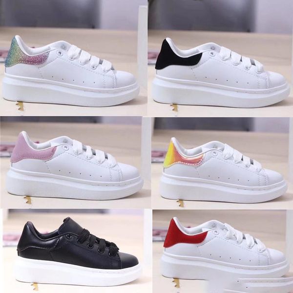 

2021 infant kids running shoes blanche platform pelle black leather sneaker avant garde outdoor sports shoes toddler boy girl trainers