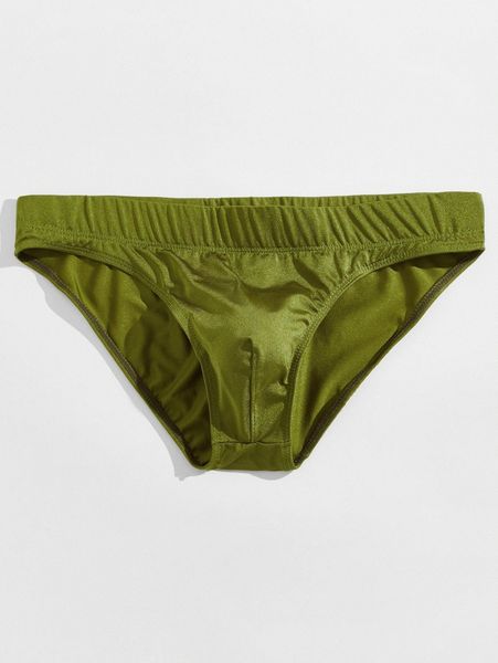 

men solid elastic waist brief m7gl#, Black;brown