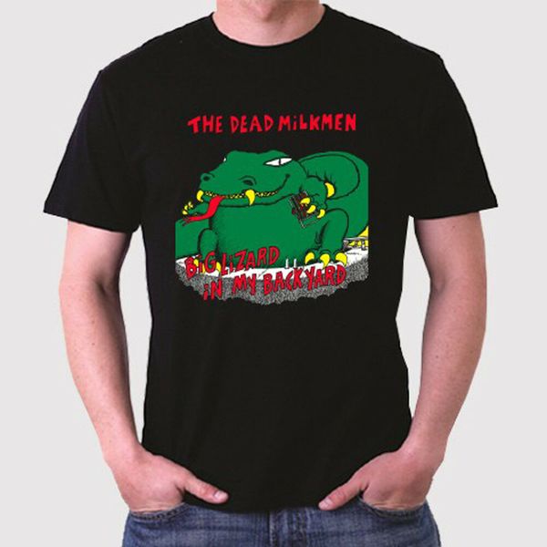 

the dead milkmen big lizard in my backyard men's black t-shirt size s to 3xl, White;black
