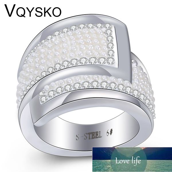 

316l stainless steel creative beads women wedding rings with pearls fashion jewelry ring accessories for women factory price expert design q, Silver