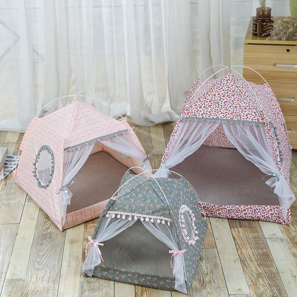 

cat beds & furniture summer litter spring and small dog tent net red four seasons universal kennel removable pet nest
