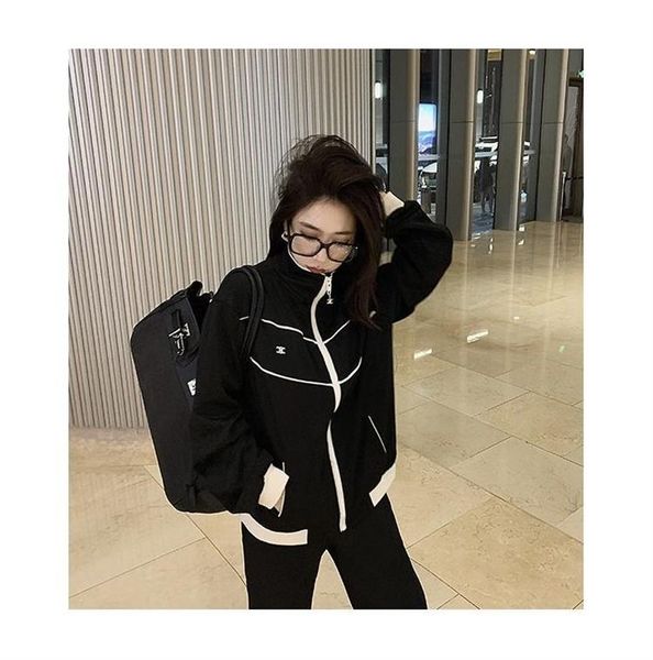 

women's jackets 2021 autumn winter versatile loose lazy wind baseball suit casual sportswear coat top, Black;brown