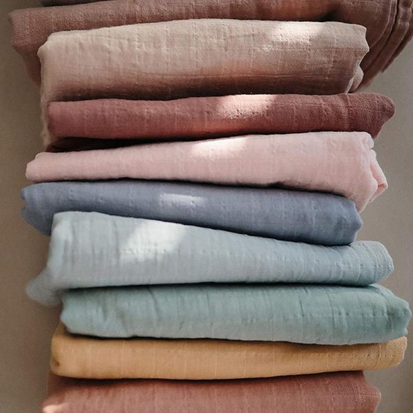 

blankets & swaddling muslin 70% bamboo baby blanket 120*120cm soft born 2 layers bath gauze infant swaddle wrap sleepsack stroller cover