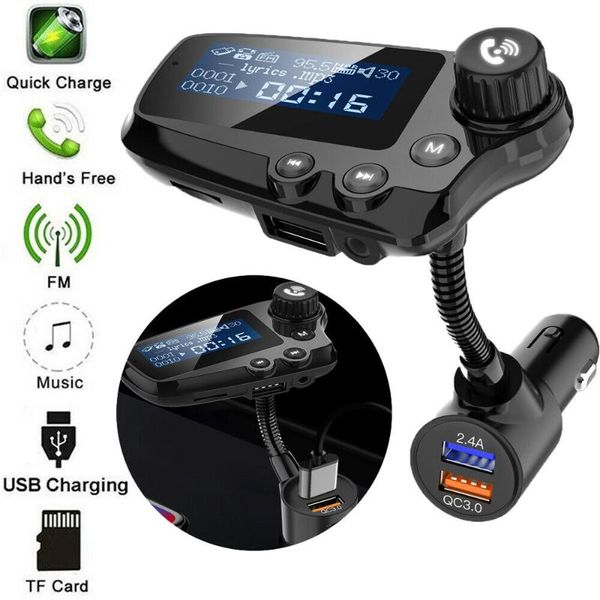 

& mp4 players wireless bluetooth car mp3 player handskit tf fm transmitter dual usb lcd display modulator