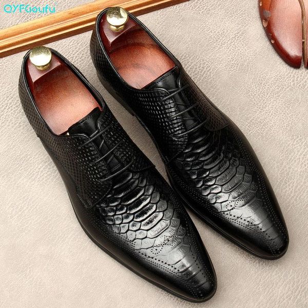 

dress shoes italian men mens genuine leather oxfords lace up black formal office serpentine party wedding for